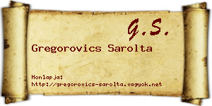 Gregorovics Sarolta névjegykártya